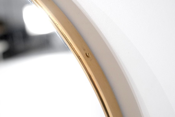 Image 1 of Vintage brass mirror, Italy, 1960s.