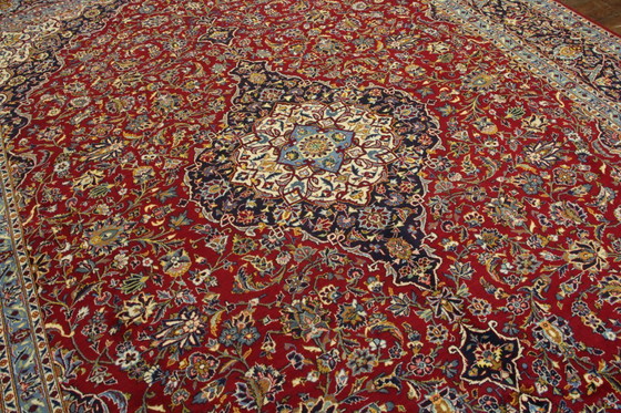 Image 1 of Original Perserteppich Keschan,Kashan Rot 437 x 316 cm Top Zustand Klassik Alt