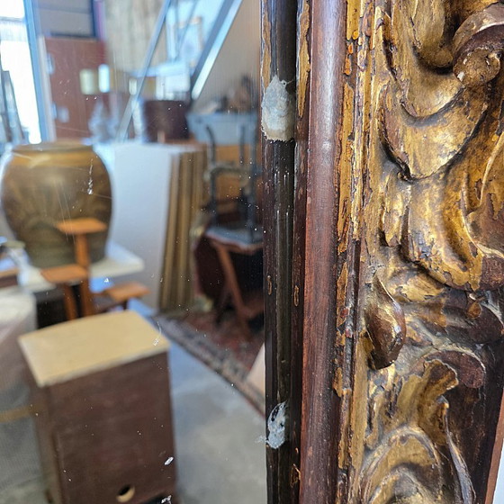 Specchio barocco italiano antico, prima metà del XVIII secolo. – Wood (photo 5 of 10)