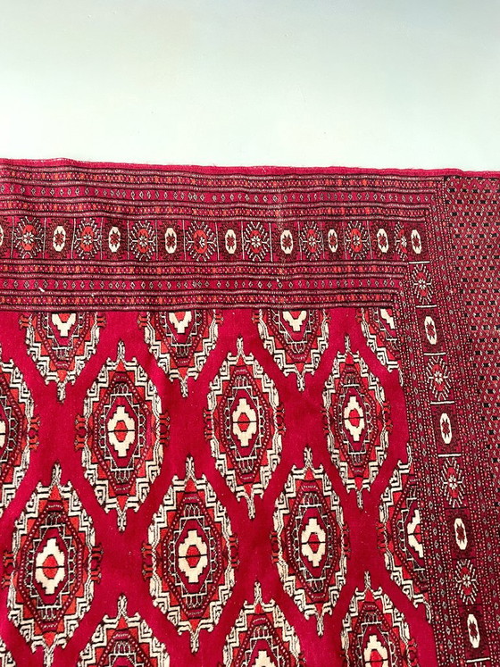 Tappeto Bukhara annodato a mano turkmeno 182x126 cm rosso Tappeto Orientale – Tappeti, Lana (photo 8 of 8)