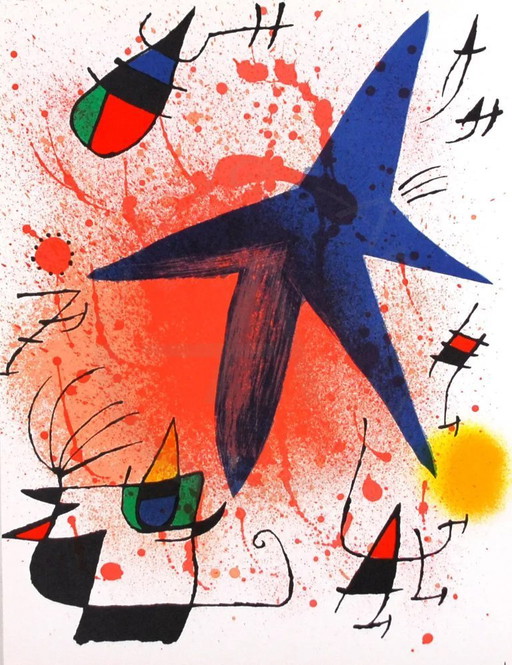 Miró, Joan - L`Astre bleu - Mourlot 857 - Kleurenlitho