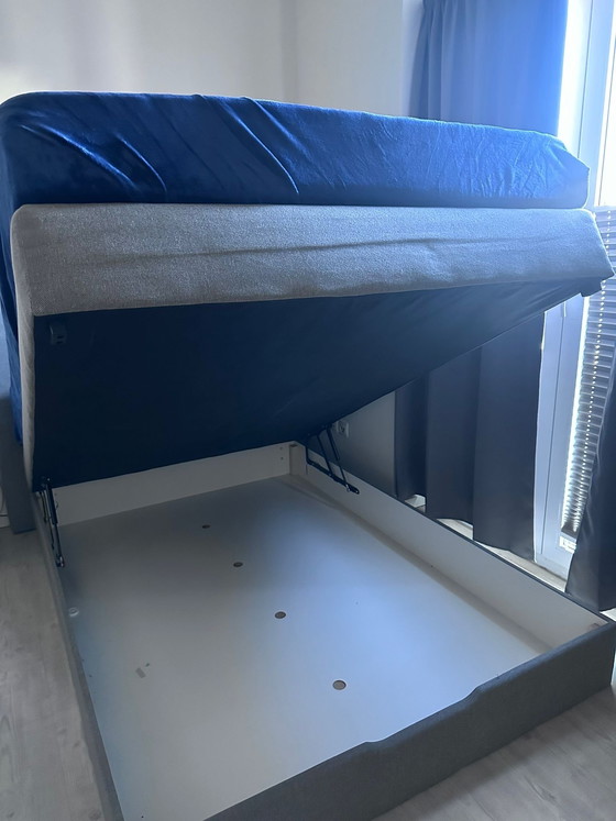 Image 1 of Boxspringbett 140×200 cm mit Bettkasten - Grau - Fast wie neu