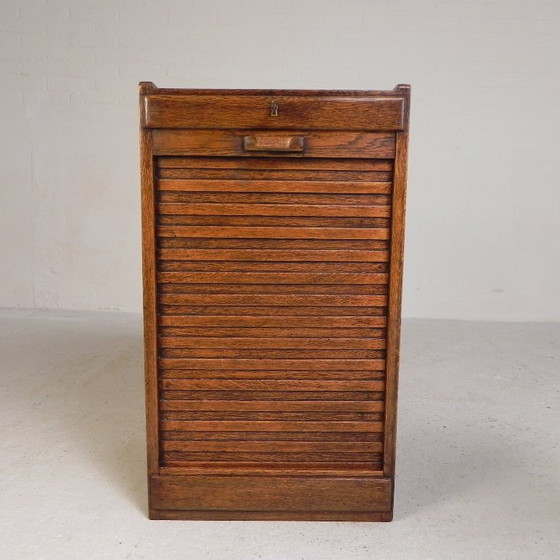 Eiken rolluikkast met 1 luik, 77 cm hoog, jaren 30 – Ladekasten, Wood (photo 6 of 18)