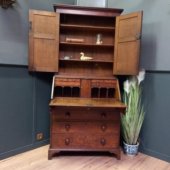 Image 1 of Engelse Top secretaire ca. 1770