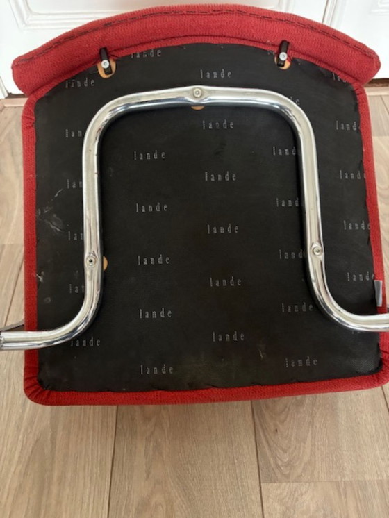 Image 1 of Lande Cole Modus Design Chairs - Chrome Sled Frame Set of 2