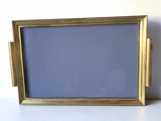 Messing Plateau Hollywood Regency 1960er – Tischdekoration, Brass (photo 2 of 8)