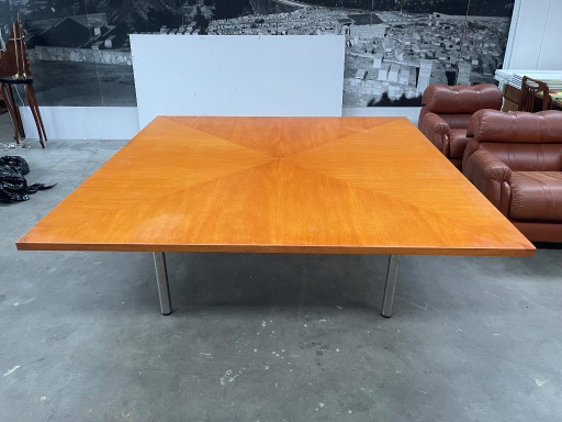 2x Unique Danish Design Large Tables – tafels, Metal, Wood, Vintage