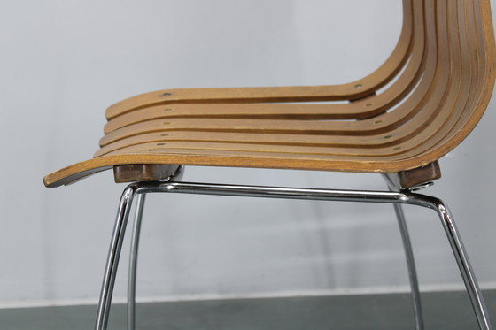 Image 1 of 1980er Satz von sechs skandinavischen Teakholz-Esszimmerstühlen