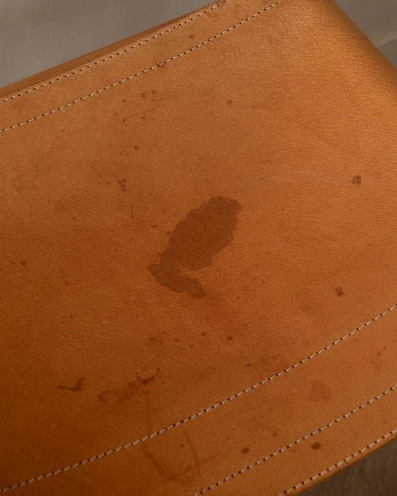 Image 1 of Vintage Kotka Dining Chairs by Tomas Jelinek for IKEA, Pine & Saddle Leather Safari Chairs, 1980s, Set of 6