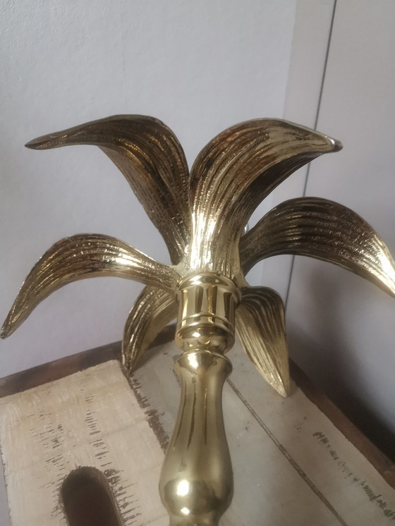Image 1 of Lampe de table Hollywood Regency Palm Tree par Willy Daro pour Massive