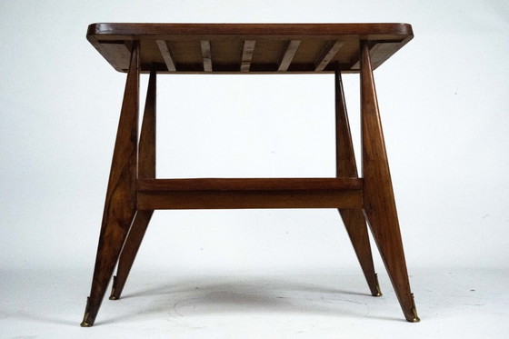 Image 1 of Mesa auxiliar italiana de madera de mediados de siglo. Italia, década de 1950.