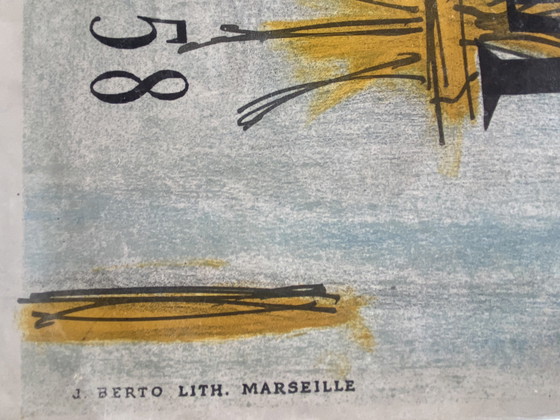 Image 1 of Manifesto litografico della mostra su Giovanna d&#39;Arco di Bernard Buffet