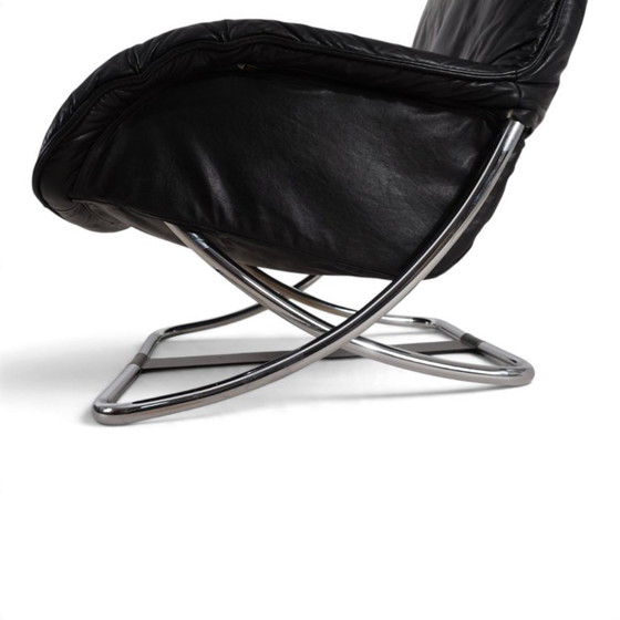 Poltrona lounge in pelle WK Möbel con pouf di Robert Haussmann, 1970 – Poltrone (photo 18 of 20)