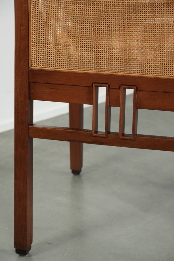 Image 1 of 6 chaises de salle à manger Schuitema de style Art déco avec dossier en osier, de la série Shaker