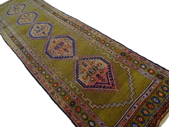 Image 1 of Semi-antique Kazak runner - 375 x 113 - Hand-knotted