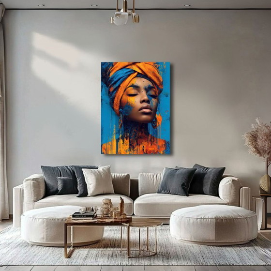Image 1 of Alberto RICARDO - Mujer Afro - Tela d'artista