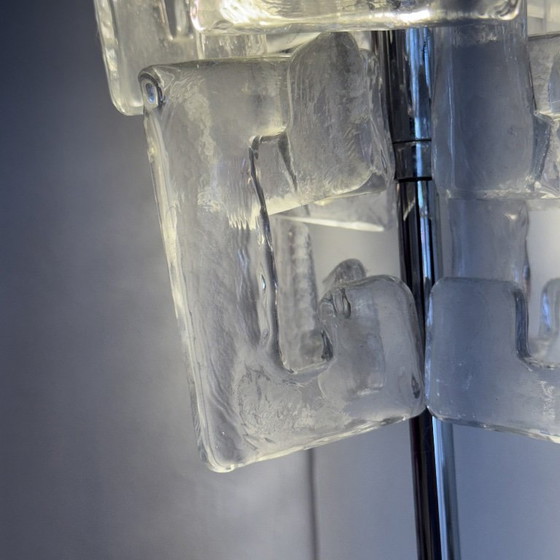 Vintage Murano Glass Table Lamp by Mazzega Carlo Nason, Chrome, 1970s (photo 7 of 13)