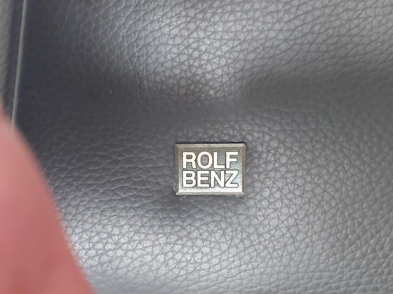 Canapé Rolf Benz en cuir noir 3 places 322 – Canapés 3 places, Leather (photo 3 of 5)