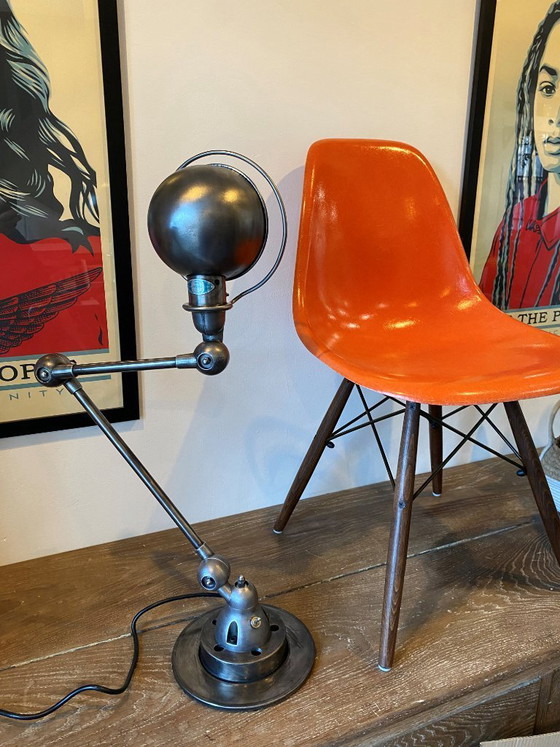 Image 1 of Jieldé 2-arm lamp, 40+25cm, industrial graphite, Jean Louis Domecq, 1950