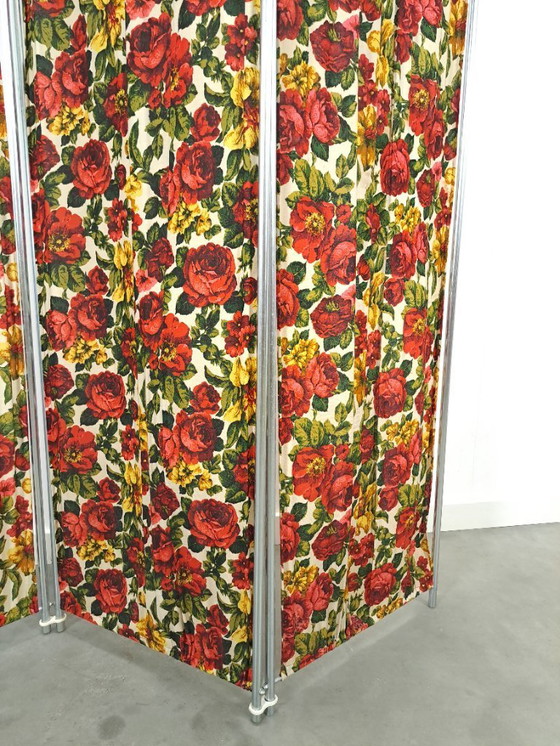 Image 1 of Mobile bar vintage con bancone estensibile e piano in vetro