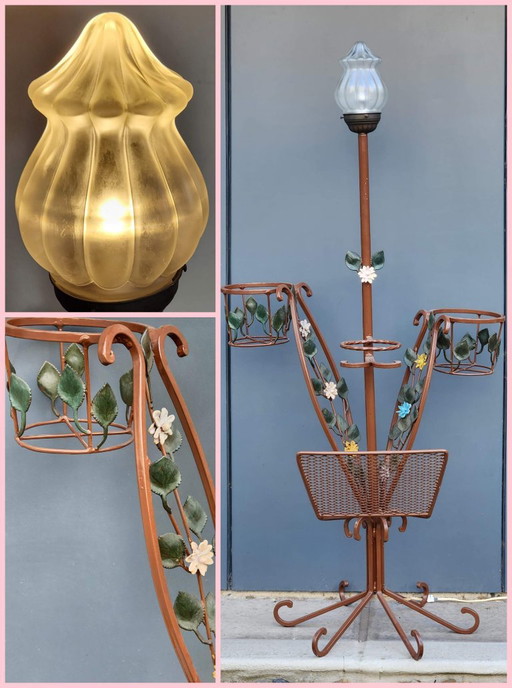 Art Deco Florale Stehleuchte