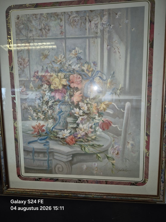 Flowerpot – galindo, Paintings & Drawings, Glass, Wood (photo 7 of 7)