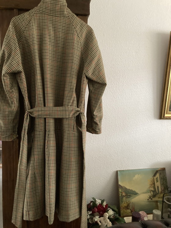 Unique DAKS women's coat with original DAKS scarf, Decorative Objects, Wool, Cotton, Brown (photo 3 of 13)