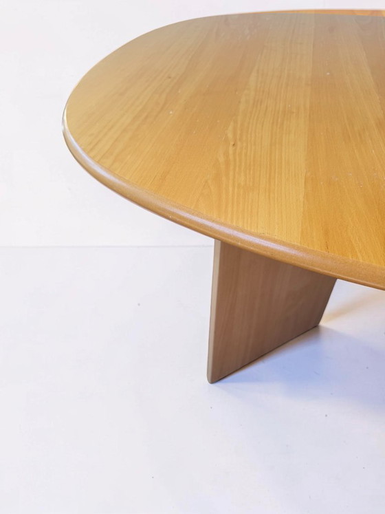Image 1 of Table de salle à manger extensible vintage danoise en bois massif clair