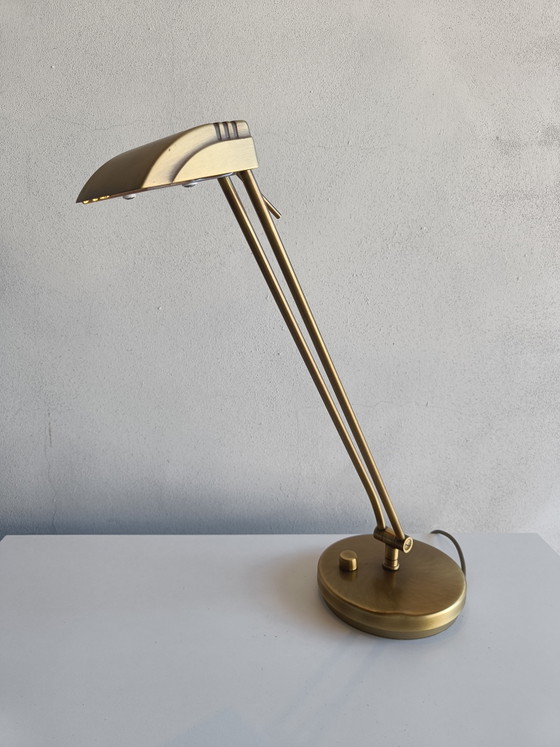 Lampada da scrivania vintage in ottone di Hillebrand Leuchten, Germania, anni '70, design minimalista (photo 8 of 9)