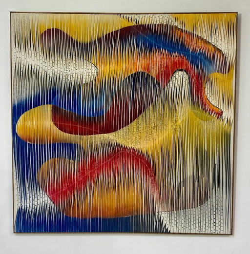 Textielsculptuur-schilderkunst: De dans van kleuren