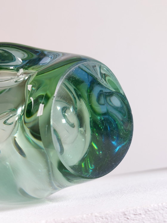 Image 1 of Vintage Mid Century Jan Beranek Glass Vase, Czech Republic