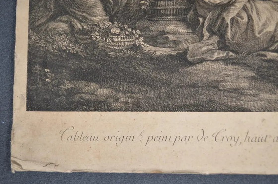 Grabado del siglo XVIII tardío según Charles De La Fosse, de Louis-Simon Lempereur, El Rapto de Proserpina (photo 8 of 11)