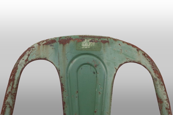 Image 1 of Set of 4 Vintage Green Model A Chairs from Tolix, France, 1950s