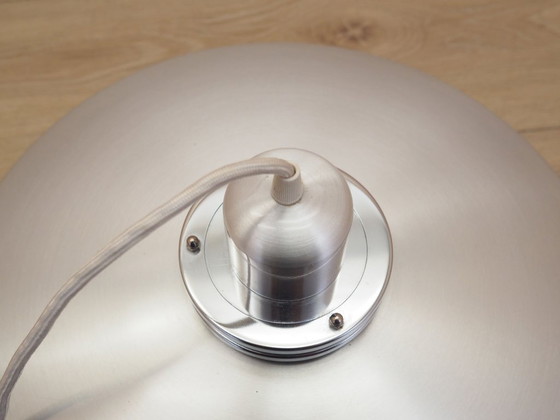 Dänische Pendelleuchte mit geschichtetem Metallschirm, skandinavisches Design der 1970er Jahre – Kronleuchter (photo 5 of 11)