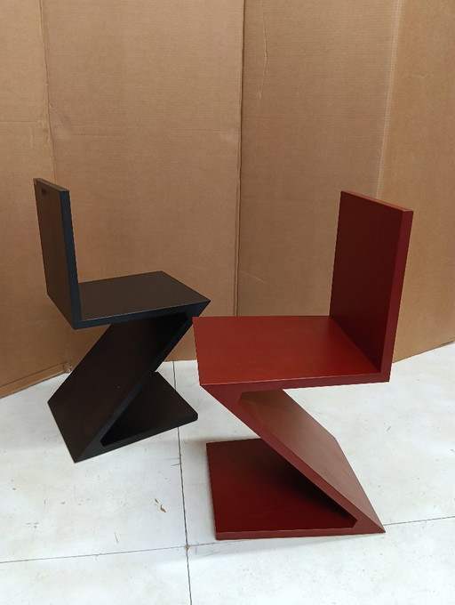 Sedia ALIVAR MVSEVM 514 ZIG ZAG (NUOVA, MAI USATA) Rosso Bordeaux o Nero