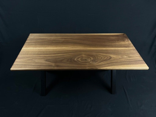 Couchtisch aus geräuchertem Walnussholz – salontafels, Metal, Wood (photo 2 of 9)
