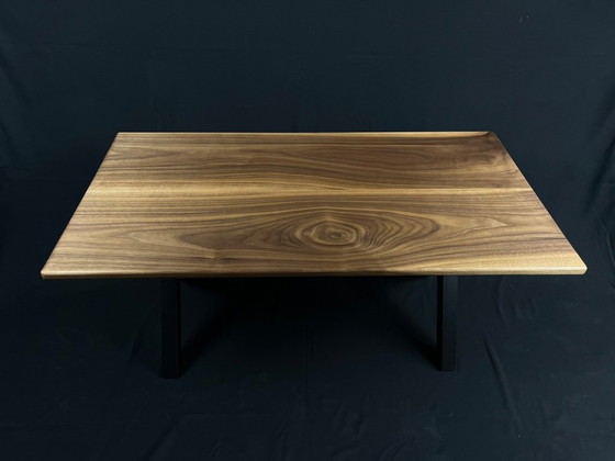 Couchtisch aus geräuchertem Walnussholz – Couchtische, Metal, Wood (photo 2 of 9)