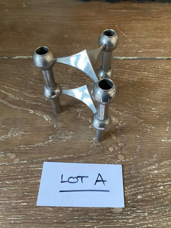 Image 1 of Lotto A set di 2 candelieri modulari NAGEL 1970