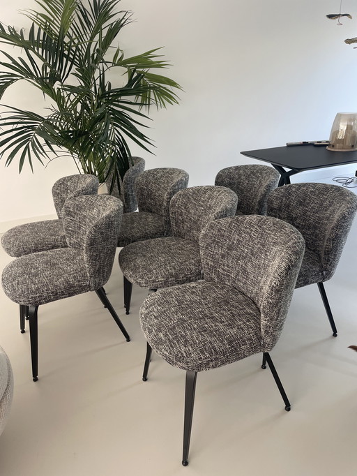 8 Esszimmerstuhl carbon schwarz Eichholz