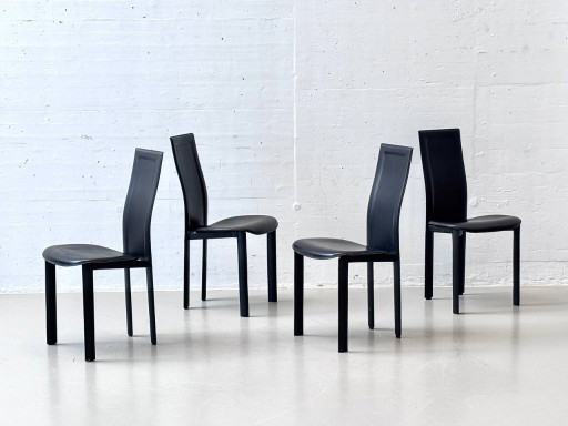 Set of 4 Alice dining chairs by Cattelan Italia, Italy, 1980s
