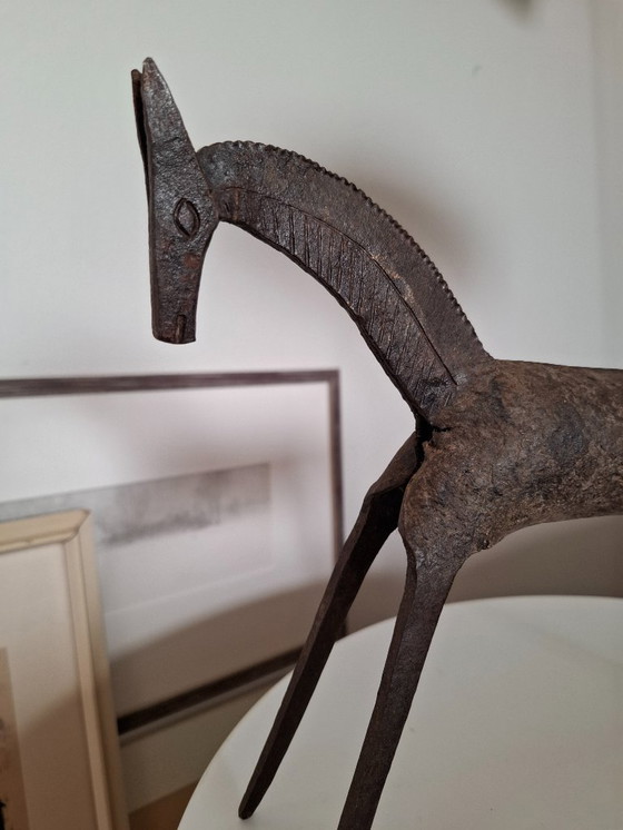 Image 1 of Vintage wrought iron horse sculpture