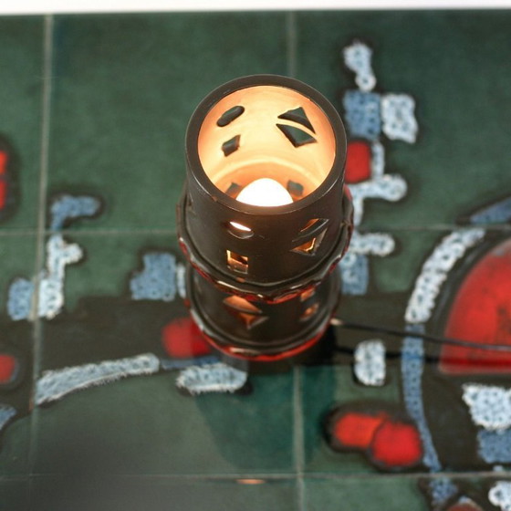 Image 1 of Table lamp made of Fat Lava ceramic. Western Germany Design.