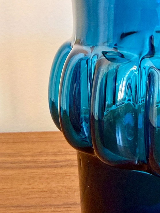 Blå Vase by Bertil Vallien For Boda Åfors Mid-Century Scandinavian Design – Glass (photo 3 of 5)