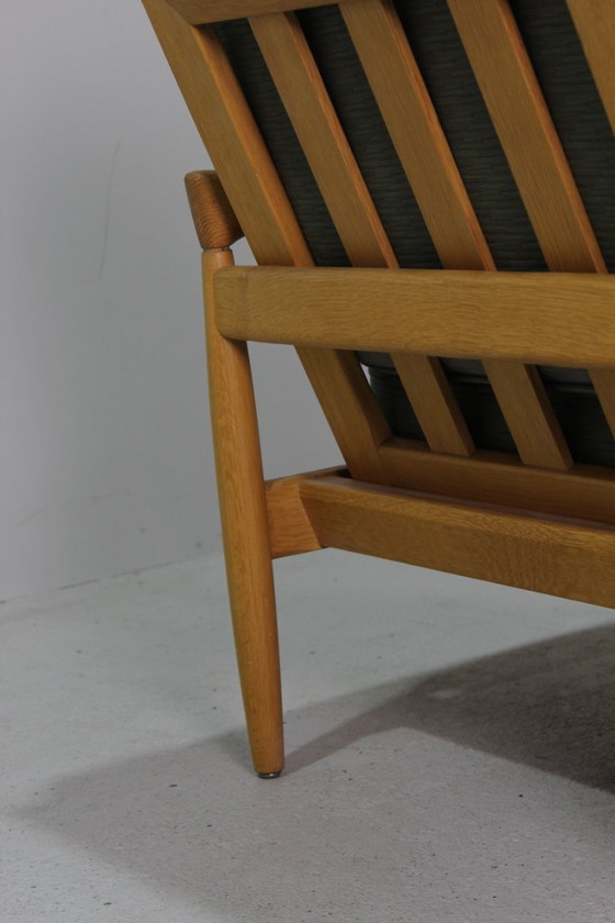 Image 1 of Vintage fauteuil Erik Wørts eiken, groen