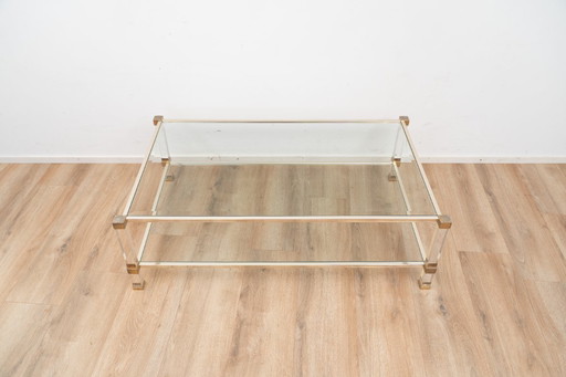 Glass coffee table by Pierre Vandel