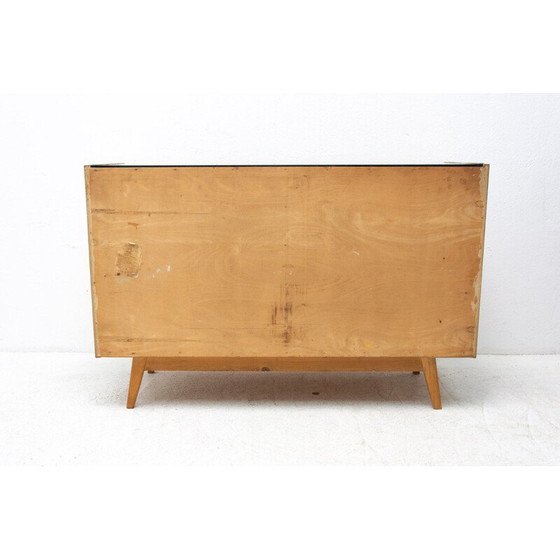 Image 1 of Vintage sideboard in beech and opaxite glass by Hubert Nepožitek and Bohumil Landsman for Jitona, 1960