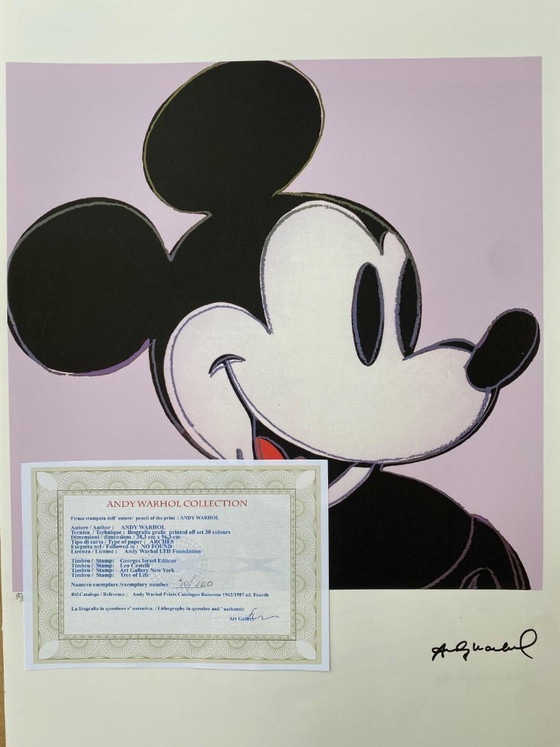 Image 1 of Después de Andy Warhol, Mickey, década de 1980, litografía