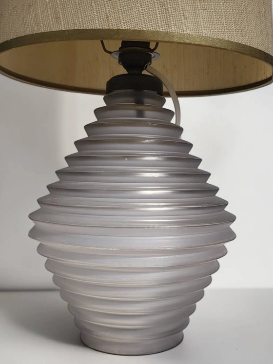 Frosted glass lamp, France, circa 1930-50 – Table lamps, Crystal, Art Deco (photo 2 of 9)