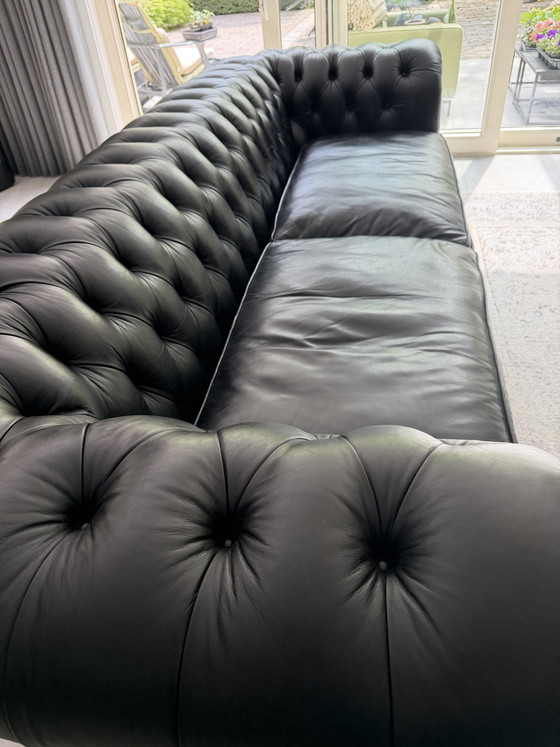 Image 1 of Originale inglese Springvale Chesterfield, modello Bristol Springvale, nero, 3,5 posti