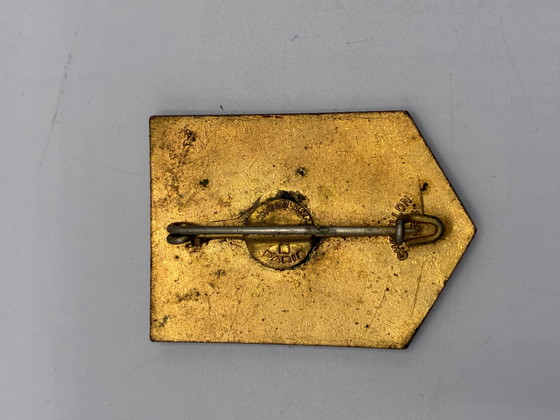 Vintage antieke geëmailleerde Besançon Chobillon Parijs Virgin medaille badge – Decoratieve objecten, Metal (photo 4 of 4)